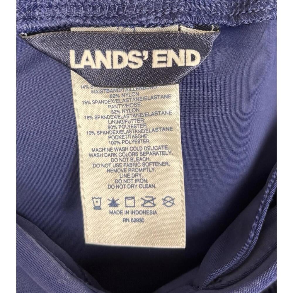 Lands End Womens Navy Blue Swim Board Shorts with Built In Liner Size 14 1792 - Picture 3 of 5